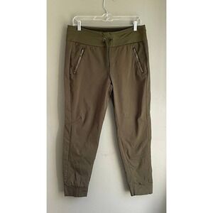 Swiss Alps Performance Jogger Stretchy Zip Pockets Activewear Olive Green Sz Med
